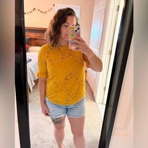 Lace Short Sleeve Blouse